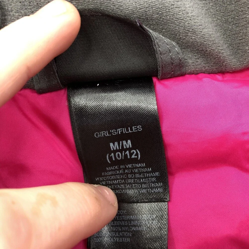 The North Face Jacket Girls Medium 10/12 Gray HyVent Insulated Ski Snow Winter